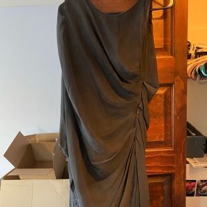 Mini right shift dress with chiffon sleeve